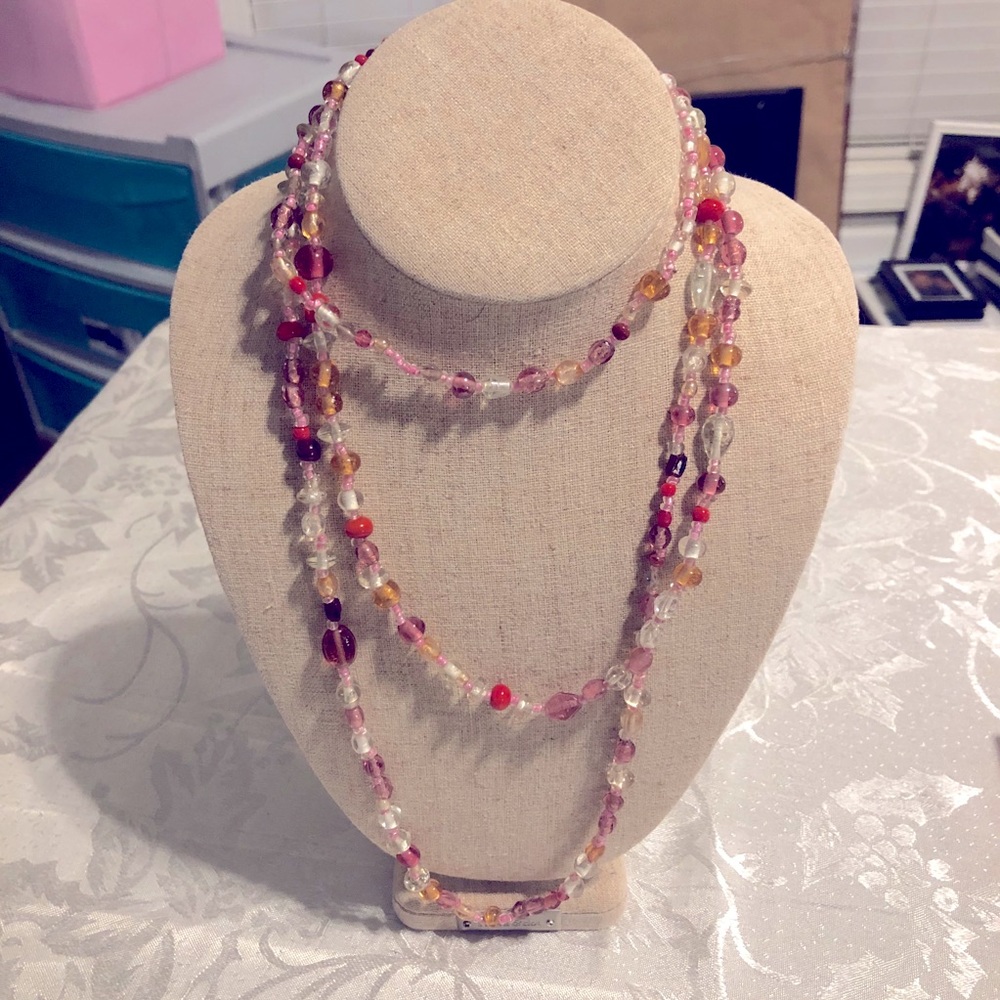 Multi color multi layered necklace